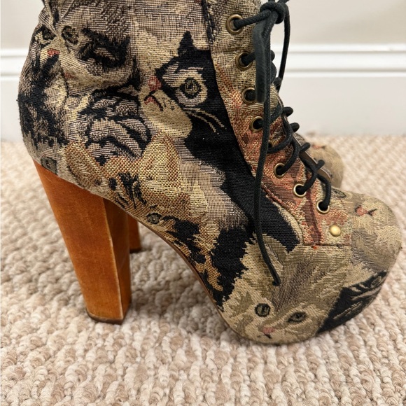 Jeffrey Campbell Cat Print Lace-Up Boots - Picture 2 of 13